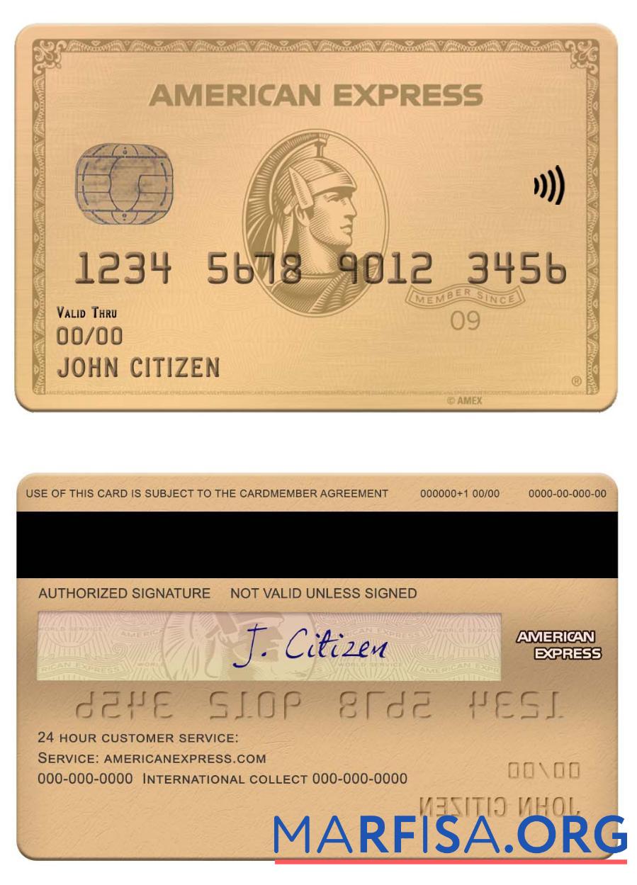 Downloadable USA MOVO bank amex gold card download for verification